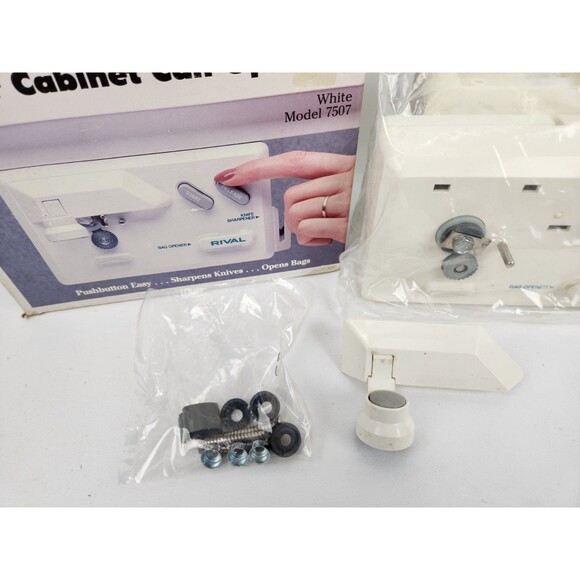 Vintage Rival Under Cabinet Can‎ Opener 7507 Knife Sharpener RV Travel Mountable - Picture 7 of 16